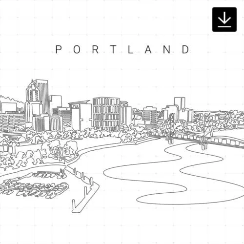 Portland Oregon Skyline SVG - Download