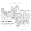 Raleigh NC Vector Art - Single Line Art Detail