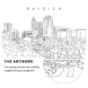 Raleigh NC Vector Art - Single Line Art Detail