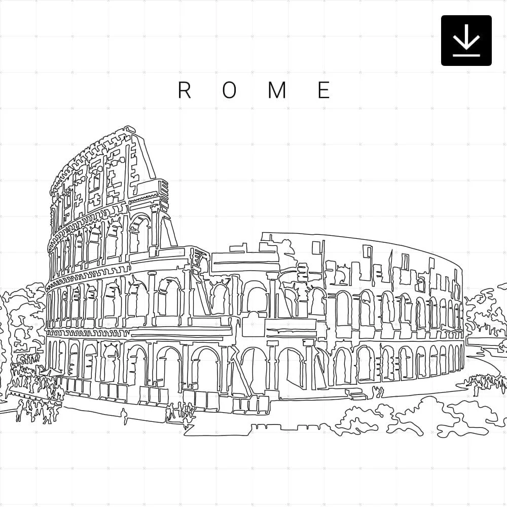 Rome Colosseum SVG - Download