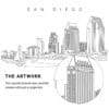 San Diego Vector Art - Single Line Art Detail