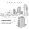 San Diego Vector Art - Single Line Art Detail