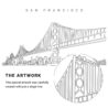 San Francisco Vector Art - Single Line Art Detail