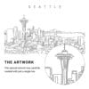 Seattle Vector Art - Single Line Art Detail