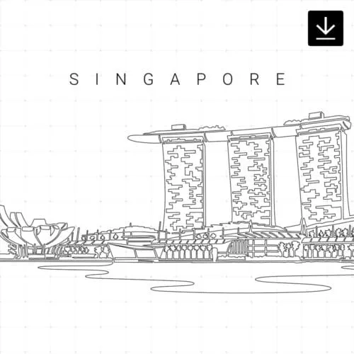 Singapore Skyline SVG - Download