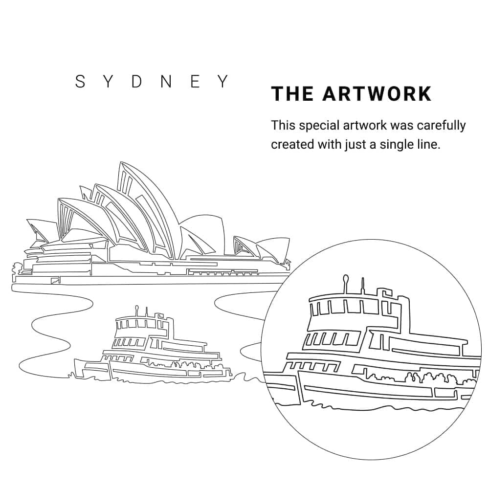 Sydney Opera House Vector Art - Single Line Art Detail - Portrait Sydney Opera House Vector Art - Single Line Art Detail - Portrait