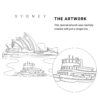 Sydney Opera House Vector Art - Single Line Art Detail - Portrait