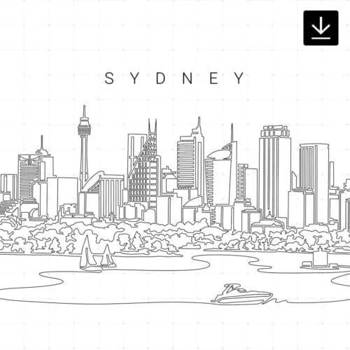 Sydney Skyline SVG - Download