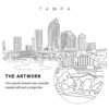 Tampa Florida Vector Art - Single Line Art Detail