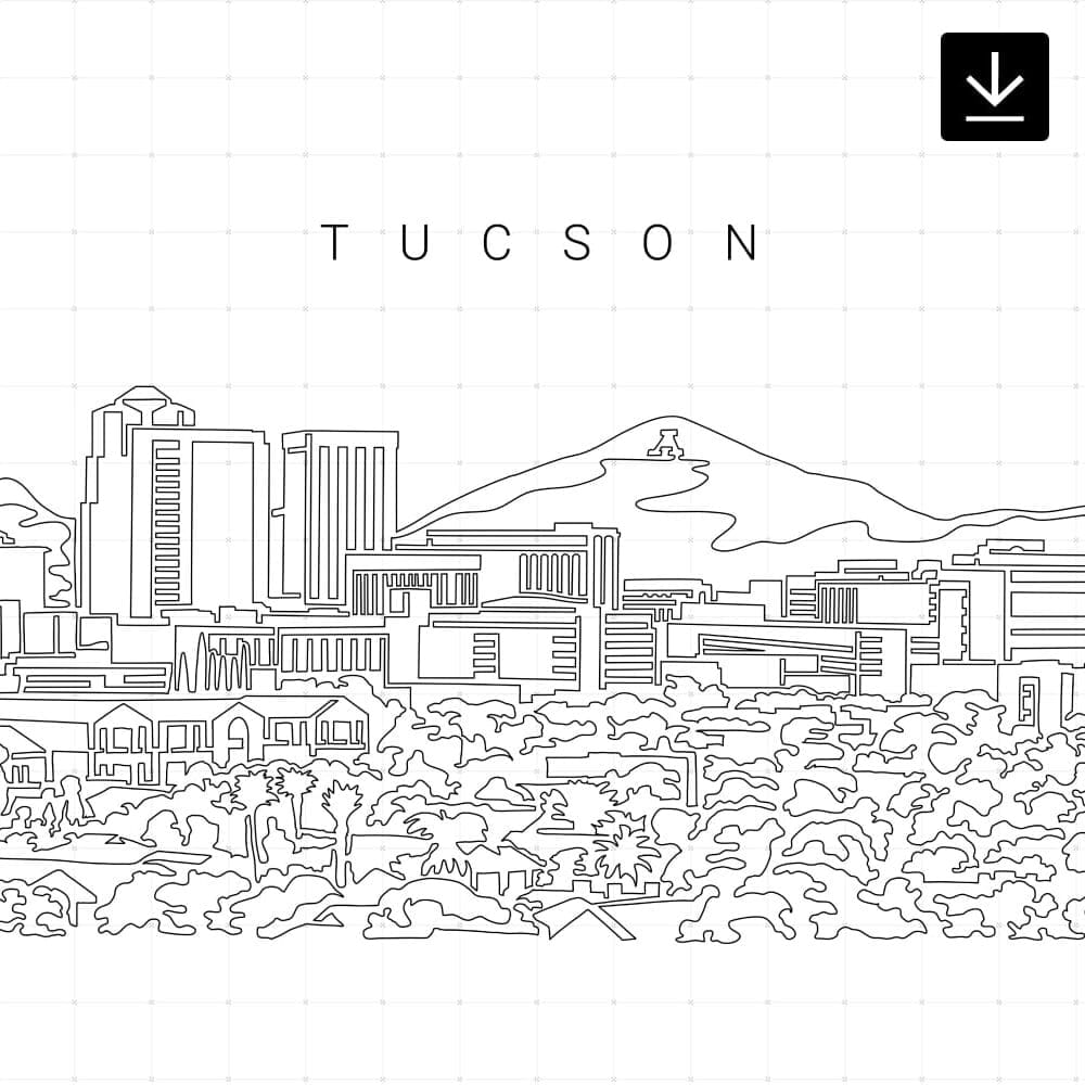 Tucson AZ Skyline SVG - Download