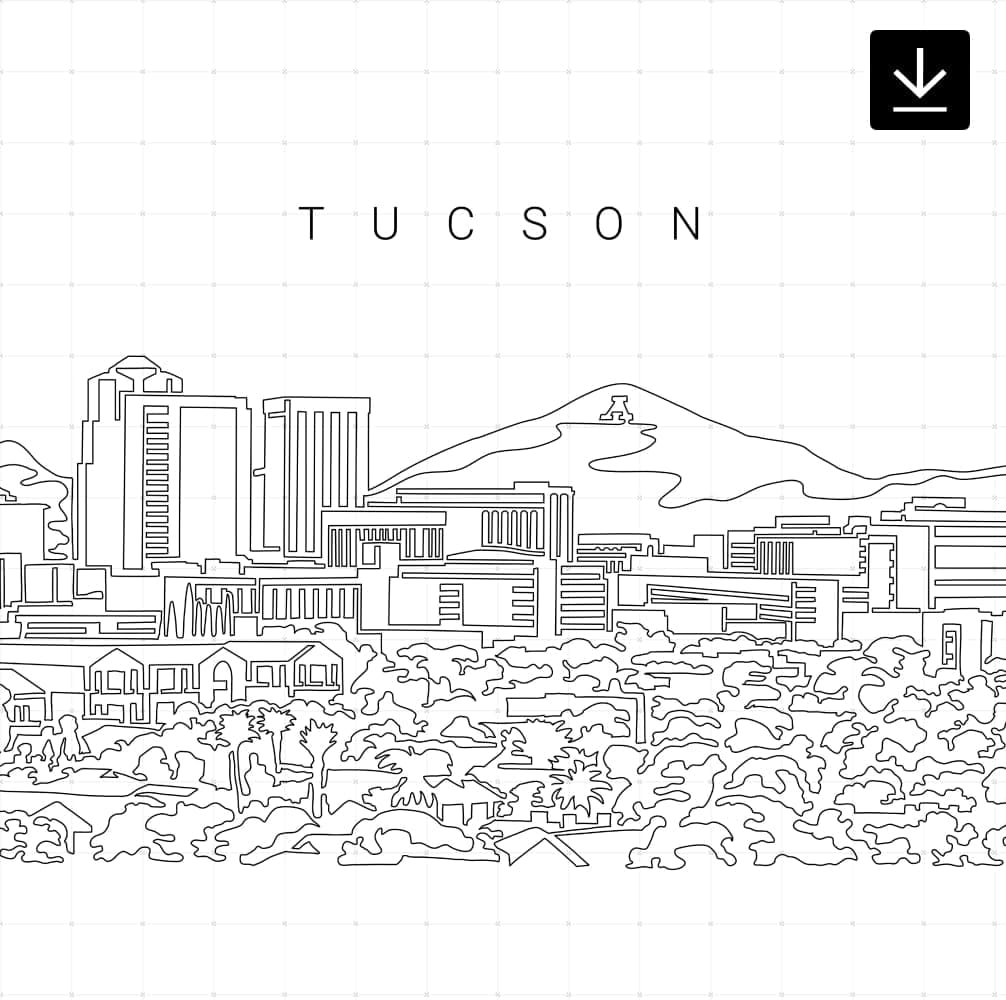 Tucson AZ Skyline SVG - Download