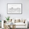 Albuquerque Skyline Art Print for Living Room