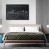 Albuquerque Skyline Canvas Art Print - Bed Room - Dark