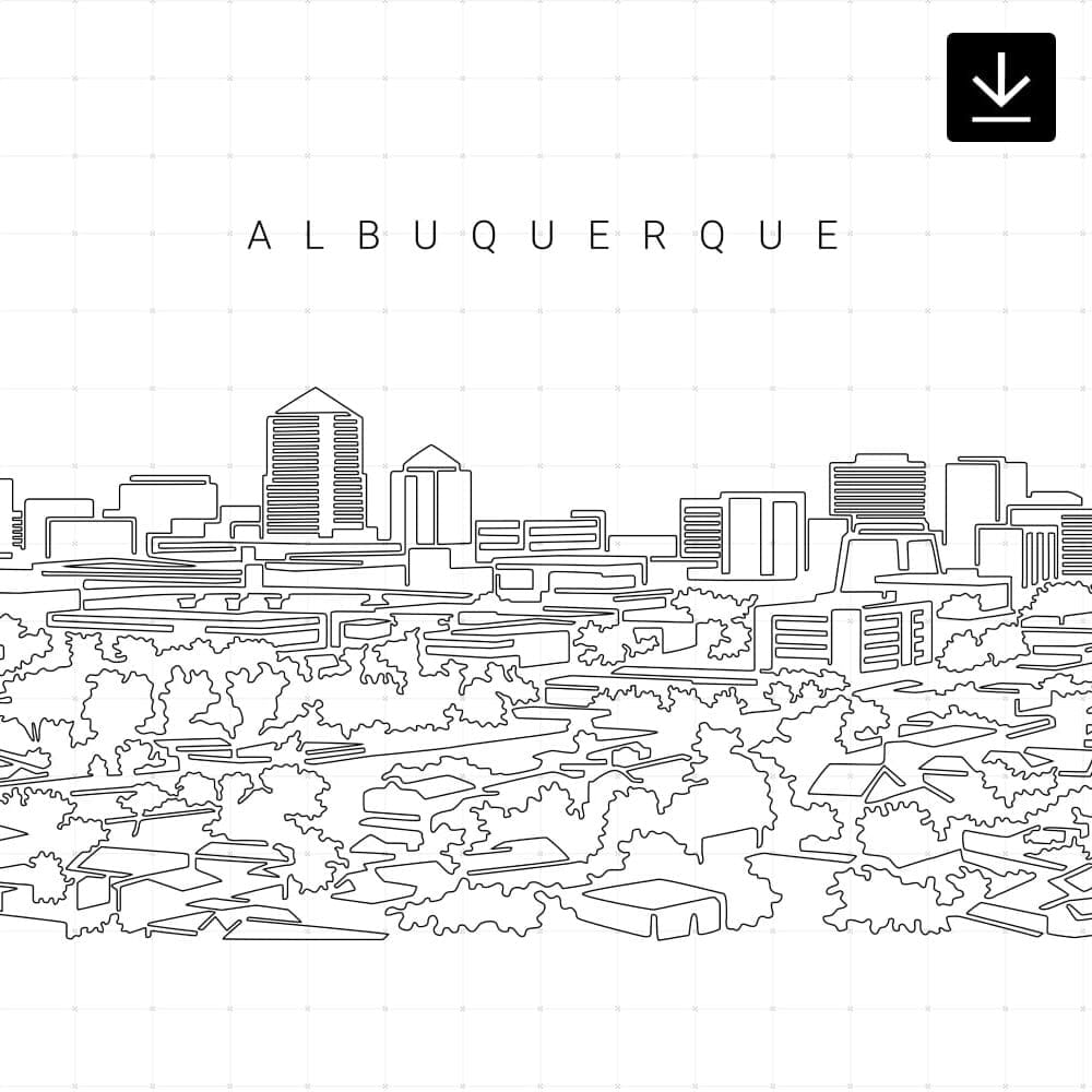 AlbuquerquAlbuquerque Skyline SVG - Downloade Skyline SVG - Download