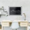 Albuquerque Skyline Wall Art for Home Office - Dark