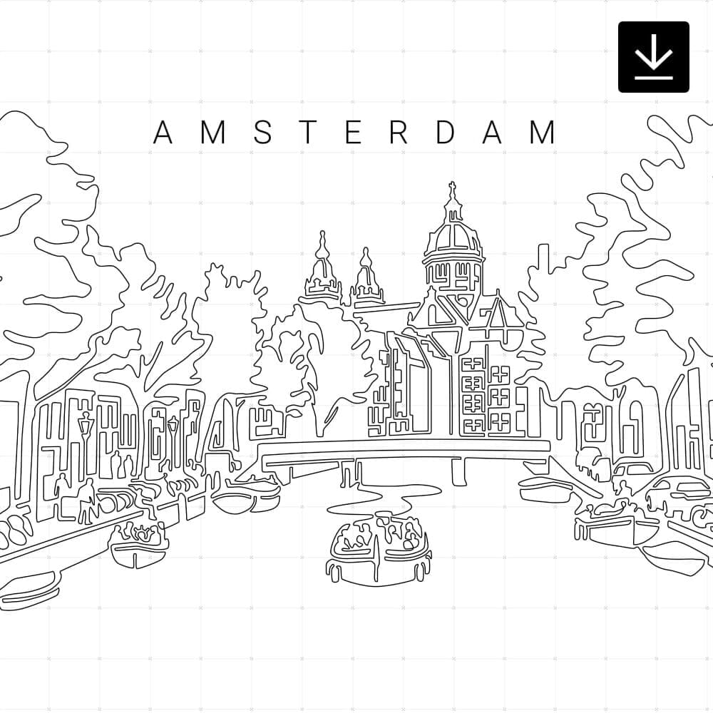 Amsterdam Skyline SVG - Download