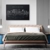 Arlington Skyline Canvas Art Print - Bed Room - Dark