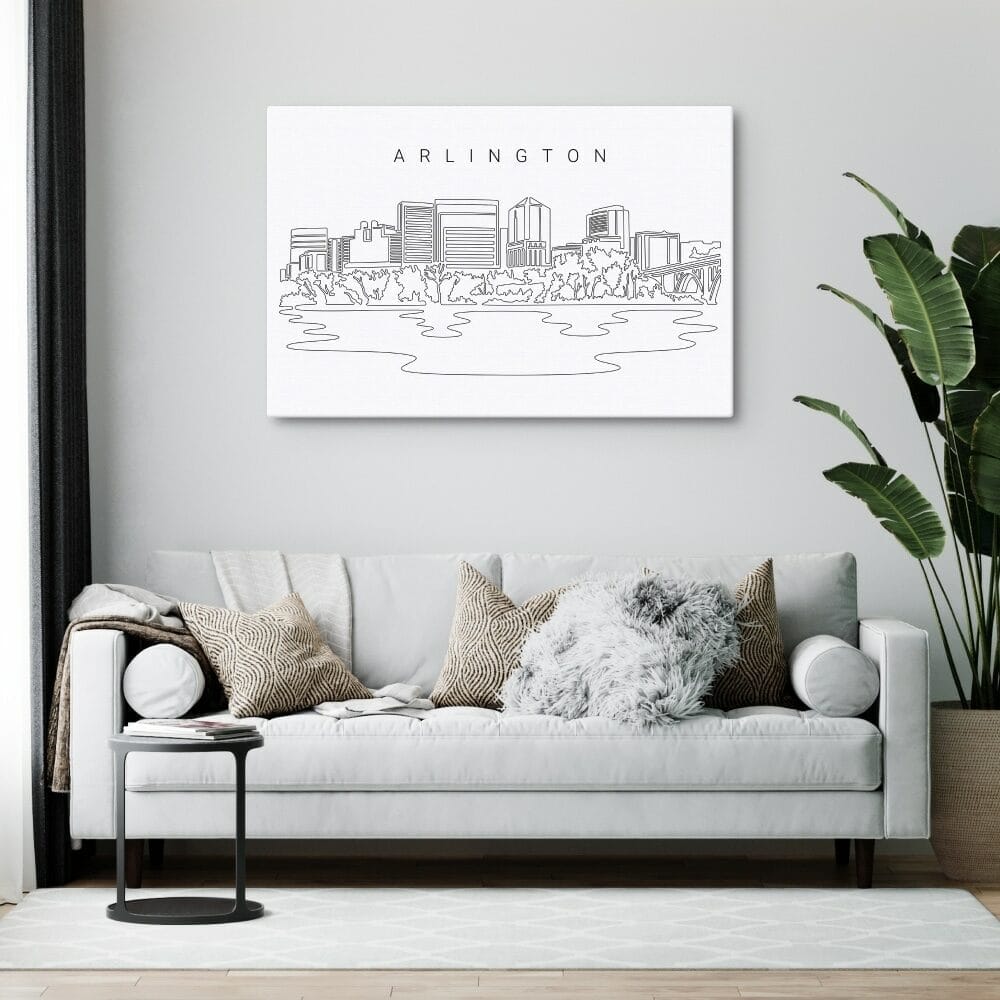 Arlington Skyline Canvas Art Print - Living Room Arlington Skyline Canvas Art Print - Living Room