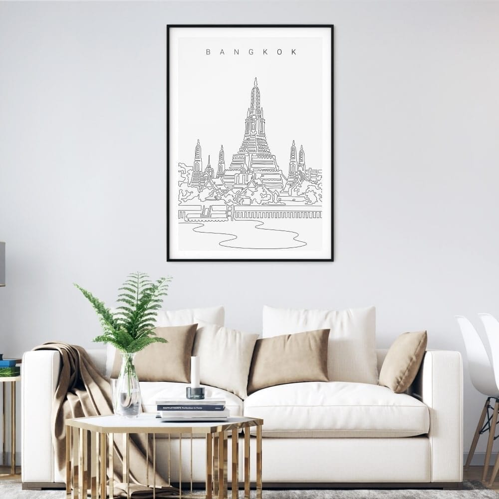 Bangkok Wat Arun Art Print for Living Room - Portrait Bangkok Wat Arun Art Print for Living Room - Portrait
