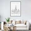 Bangkok Wat Arun Art Print for Living Room - Portrait