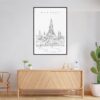 Bangkok Wat Arun Art Print for Wall Decor - Portrait