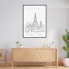 Bangkok Wat Arun Art Print for Wall Decor - Portrait