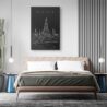 Bangkok Wat Arun Canvas Art Print for Bedroom - Portrait - Dark