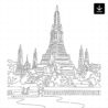 Bangkok Wat Arun SVG - Download - Portrait