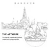 Bangkok Wat Arun Vector Art - Single Line Art Detail