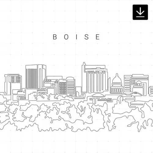 Boise Idaho Skyline SVG - Download