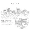 Boise Idaho Vector Art - Single Line Art Detail