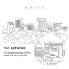 Boise Idaho Vector Art - Single Line Art Detail