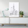Chicago Skyline Canvas Art Print - Home Decor - Portrait