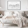 Colorado Springs Skyline Art Print for Bedroom