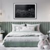 Colorado Springs Skyline Art Print for Bedroom - Dark