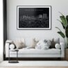 Colorado Springs Skyline Art Print for Living Room - Dark