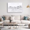 Colorado Springs Skyline Canvas Art Print - Living Room