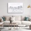 Colorado Springs Skyline Canvas Art Print - Living Room