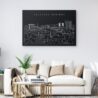 Colorado Springs Skyline Canvas Art Print - Living Room - Dark-1