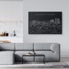 Colorado Springs Skyline Canvas Art Print - Living Room - Dark