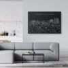 Colorado Springs Skyline Canvas Art Print - Living Room - Dark