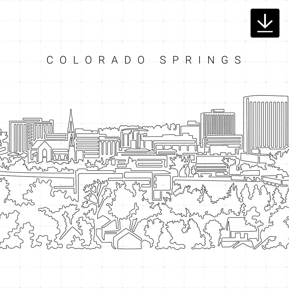 Colorado Springs Skyline SVG - Download