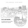 Colorado Springs Vector Art - Single Line Art Detail