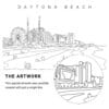 Daytona Beach Vector Art - Single Line Art Detail