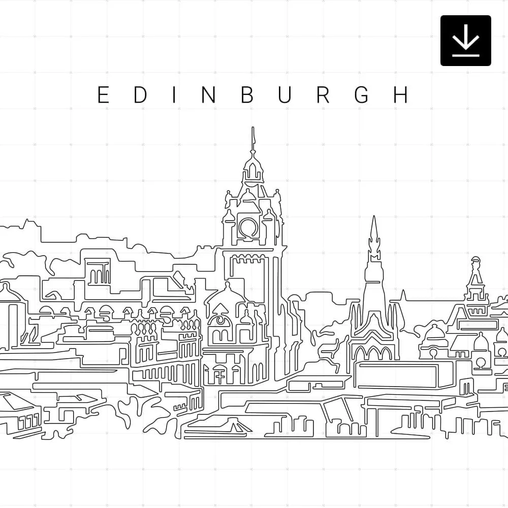 Edinburgh Skyline SVG - Download Edinburgh Skyline SVG - Download