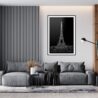 Eiffel Tower Art Print for Living Room - Portrait - Dark