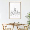 Framed Bangkok Wat Arun Wall Art Home Decor - Portrait