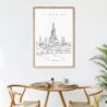 Framed Bangkok Wat Arun Wall Art Home Decor - Portrait