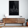 Framed Bangkok Wat Arun Wall Art Home Decor - Portrait - Dark