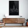 Framed Bangkok Wat Arun Wall Art Home Decor - Portrait - Dark